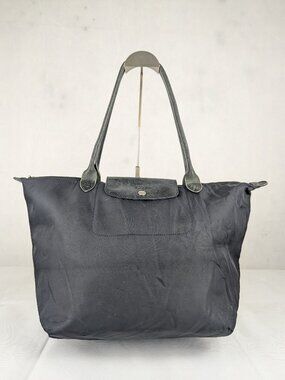 Pre-Owned Longchamp Le Pliage Black Nylon Tote – Clean – Real – Ready to Ship